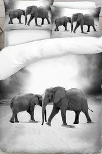 Printed Duvet Cover- Elephant