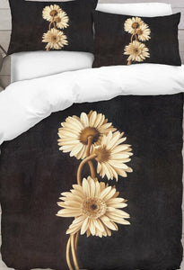 Printed Duvet Cover - Sun Flower