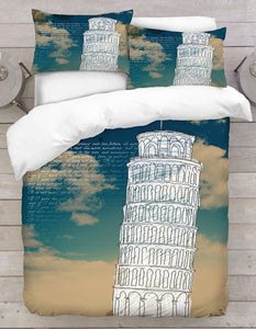 Printed Duvet Cover Pisa Tower