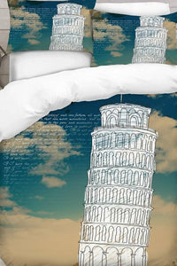 Printed Duvet Cover Pisa Tower