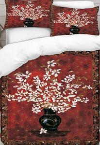 Printed Duvet Cover Red Carpet - Black Vase