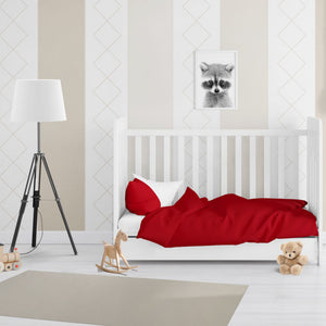 Jester Red Cot Bed Duvet Cover Set