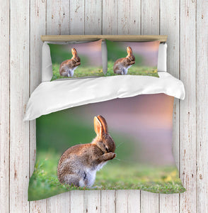 Digitally Printed Rabbit Duvet Cover Set
