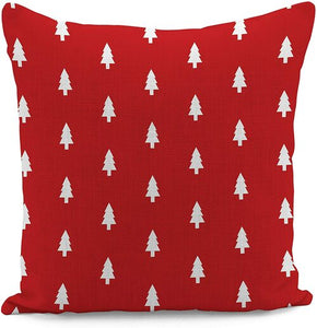 Red Christmas Tree Christmas Cushion Cover Set
