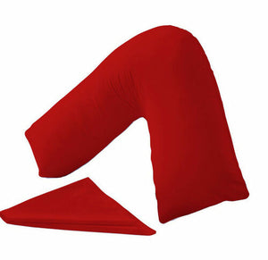 V Shaped Pillow with Cover- Red