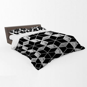 Right Cut Marble Style Duvet Cover Set
