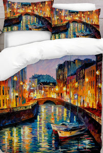 River In The City Digitally Printed Duvet Cover Set