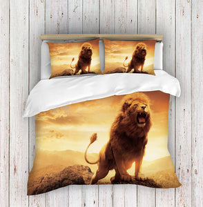 Digitally Printed Roaring Lion Duvet Cover Set