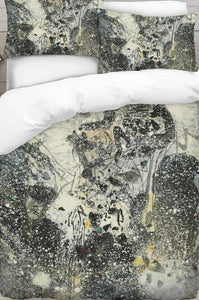 Snow Falling In The City Painting Duvet Cover Set