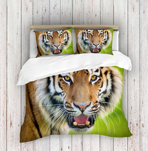 Tiger Face 3D Duvet Cover Set