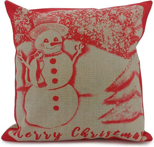 Christmas Snowman Cushion Cover