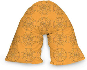 Yellow Spiderweb Halloween V Pillow Cover