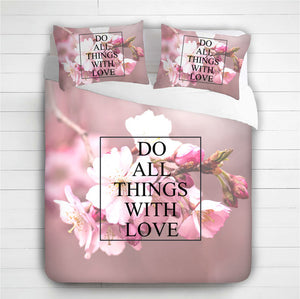 Digitally Printed Cherry Blossom Duvet Cover Set