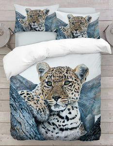 3D Duvet Cover Worried Tiger Bedding Set