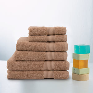 Oasis Beige Set Of 4 Cotton Towels