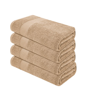 Oasis Yellow Set Of 4 Cotton Towels