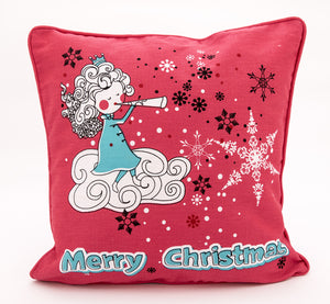 Christmas Girl Cushion Cover with Insert
