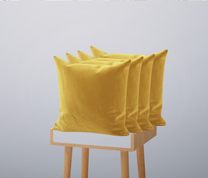 Oxford Velvet Cushion Cover - Pack of 4 - Mustard