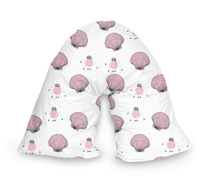 White Pink Shells V Pillow + Cover