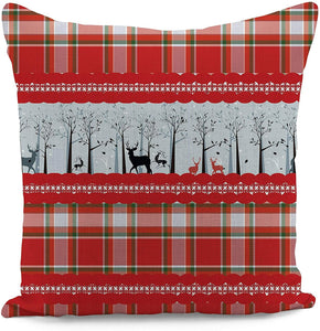 Reindeer in the Forest Christmas Cushion Cover Set