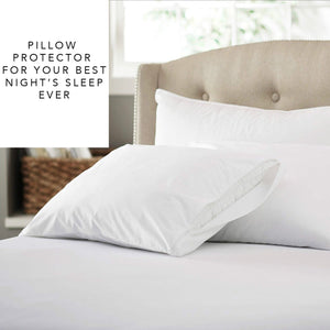 Anti-Allergy 100% Egyptian Cotton Pillow Protectors (Pair)