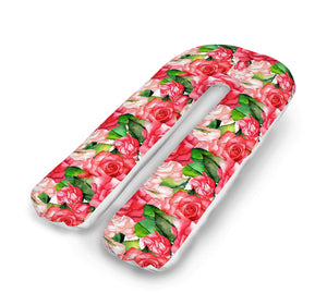 U Shaped Body Support Pillow (Red Flower)