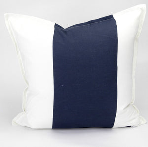 Printed 100% Cotton Blue Stripe Cushion Covers (20 x 20”)