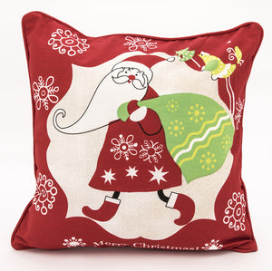 Christmas Santa Red Cushion Cover with Insert